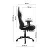 Кресло игровое GT Racer X-2534-F Black/White изображение 12