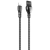 Дата кабель USB 2.0 AM to Lightning 1.0m metal spring black ColorWay (CW-CBUL013-BK) зображення 2