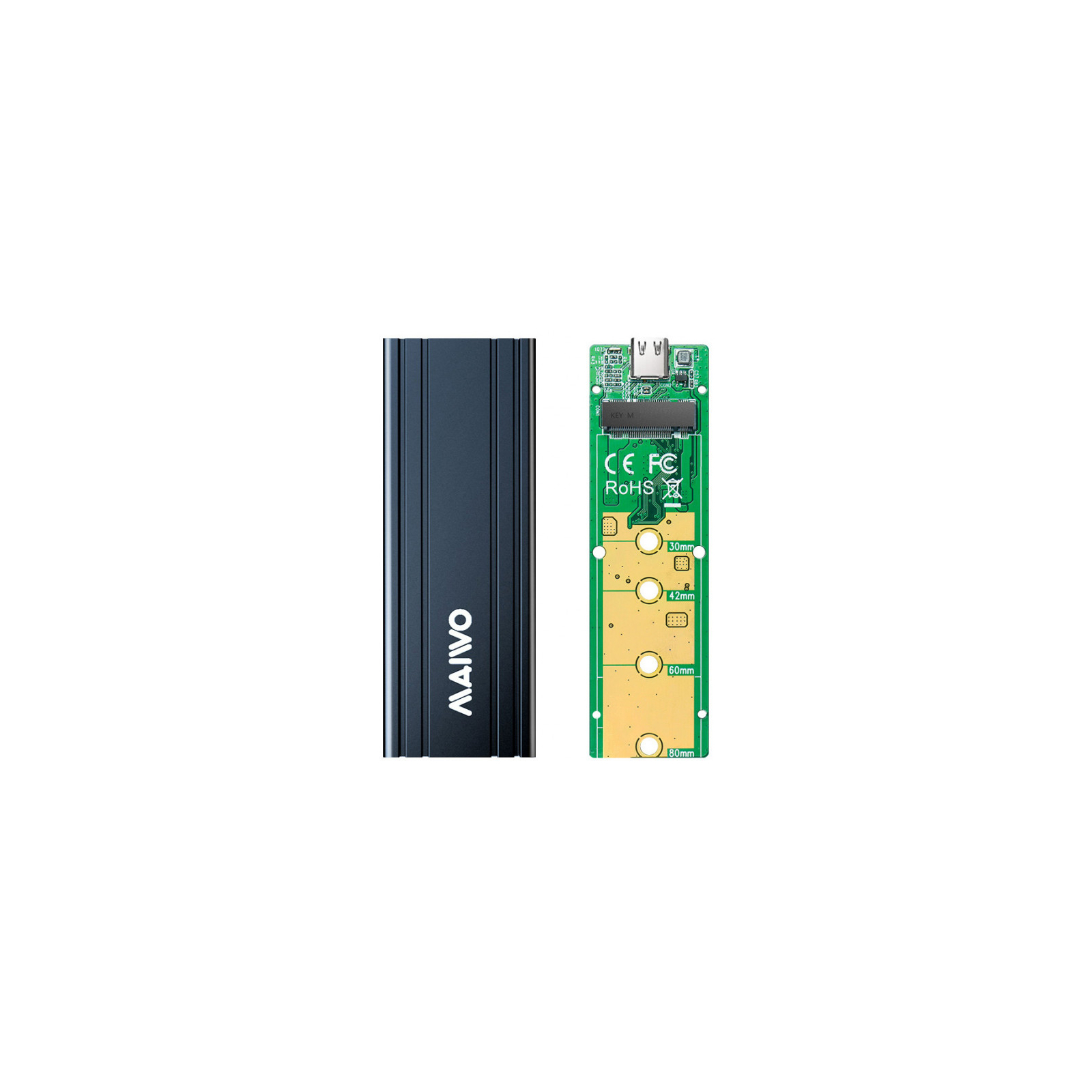 Карман внешний Maiwo M.2 SSD NVMe (PCIe) — USB 3.1 Type-C (K1686P space grey) изображение 5