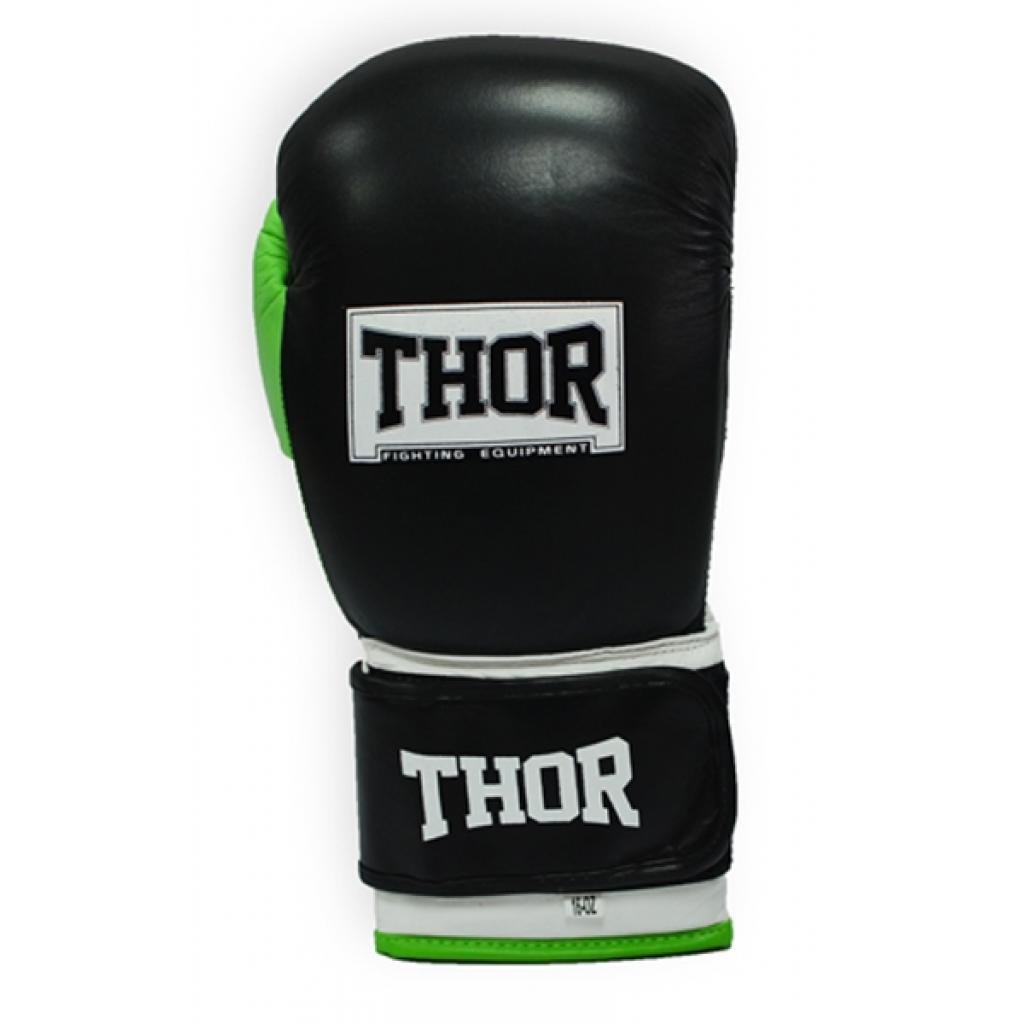 Боксерские перчатки Thor Typhoon 12oz Black/Green/White (8027/01(Leather) B/GR/W 12 oz.) изображение 3