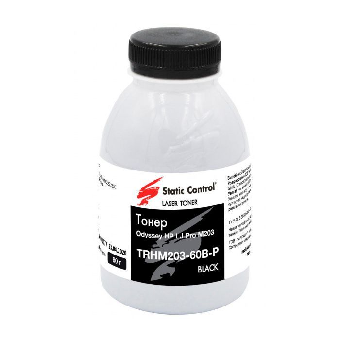 Тонер HP LJ Pro M203 60г, фасовка Static Control (TRHM203-60B-P)