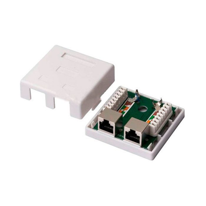 Компьютерная розетка RJ45 x2 STP 5e Kingda (KD-WP6037-C5e) изображение 2