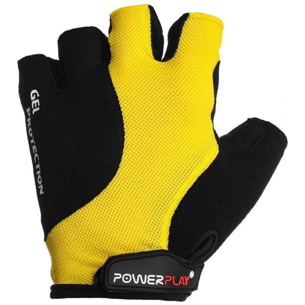 Велоперчатки PowerPlay 5028 Black/Yellow M (5028B_M_Yellow) изображение 2