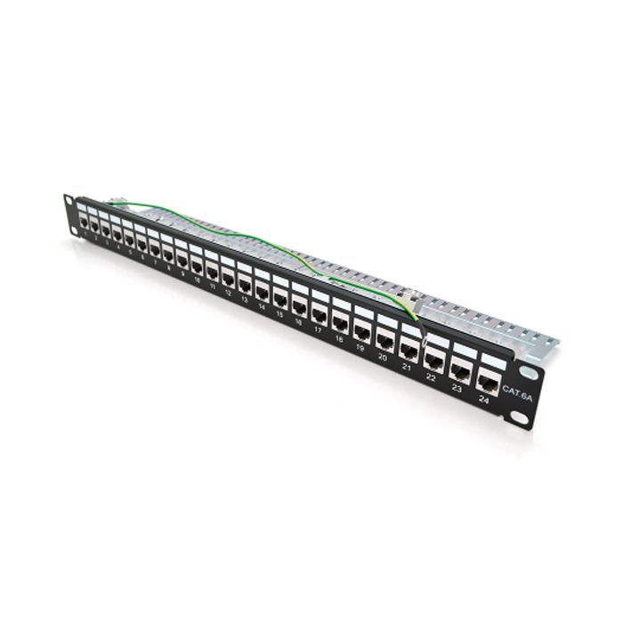 Патч-панель 19" 24хRJ-45 FTP 1U cat.6A, w Organizer Pipo (PP247191UFTP)