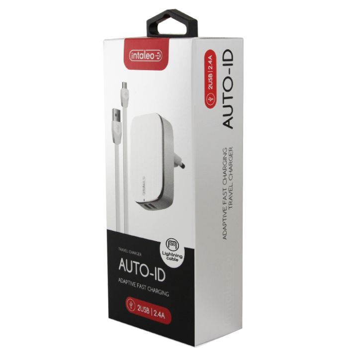 Зарядний пристрій Intaleo TCG242 (2USB2,4A) + Lightning cable white (1283126477454) зображення 2