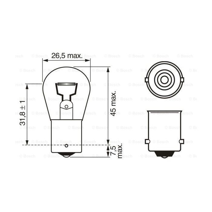 Автолампа Bosch 21W (1 987 302 239) изображение 5