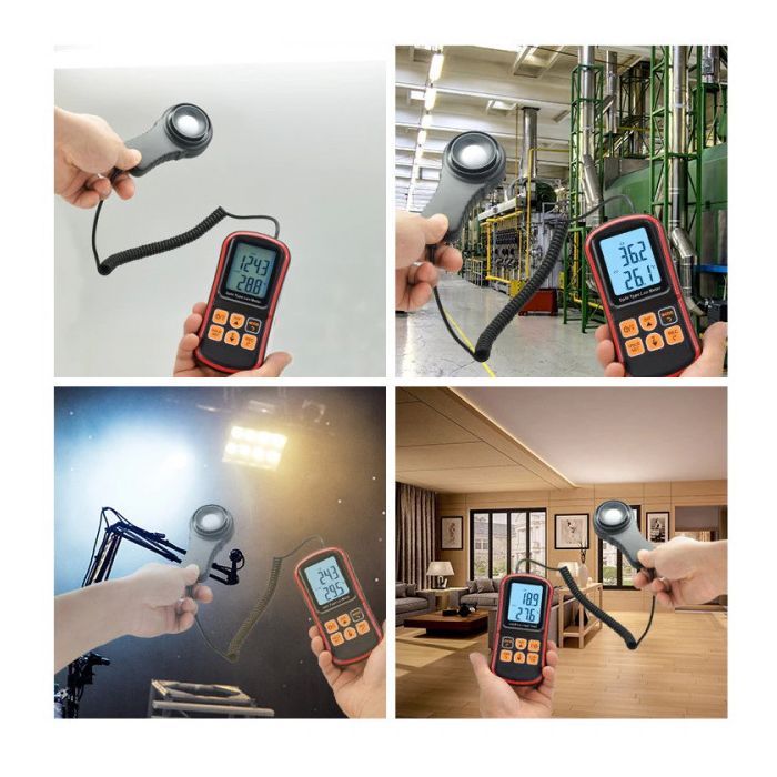 Вимірювач освітленості Benetech цифровий + термометр, USB (GM1030C) зображення 3