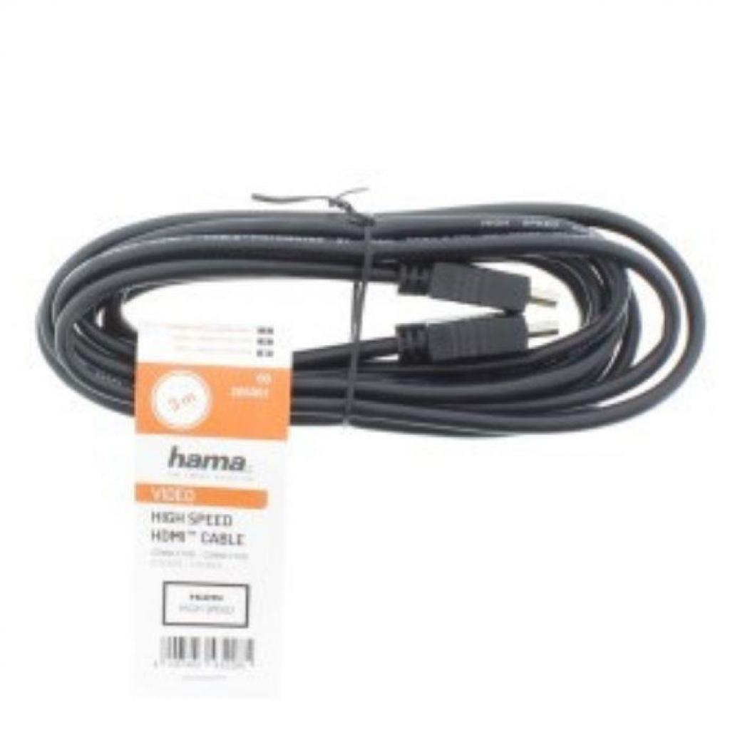 Кабель мультимедийный HDMI to HDMI 3.0m Black Hama (00205001) изображение 2