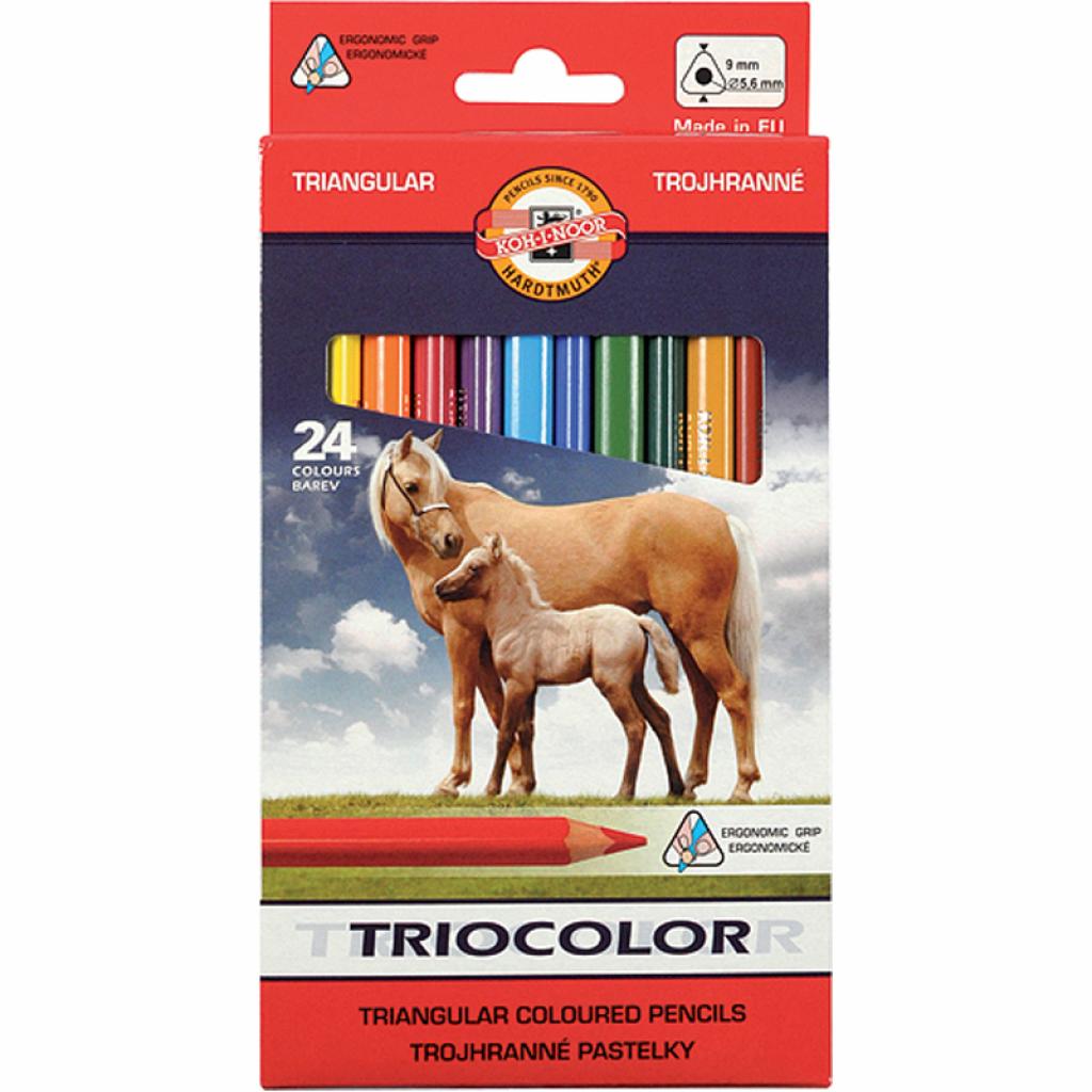 Карандаши цветные Koh-i-Noor Triocolor Jumbo Horses 24 цветов (3144)