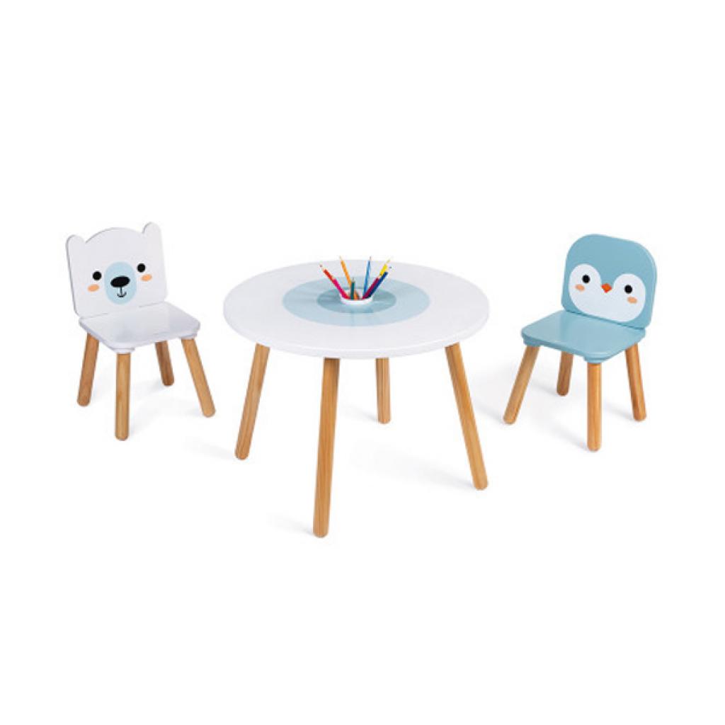 Детский стол Janod и 2 стульчика Мишка и пингвин (J09650) изображение 2