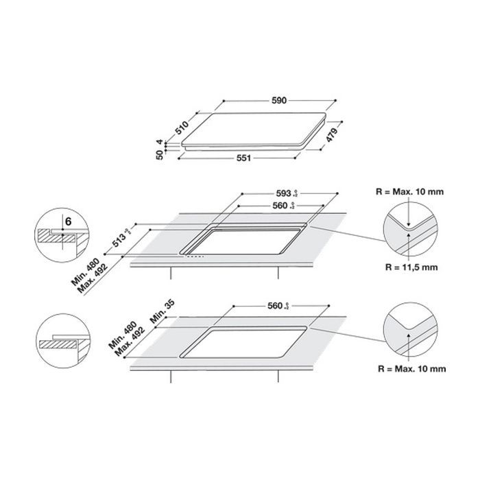 Варочна поверхня Whirlpool WSQ7360NE зображення 6