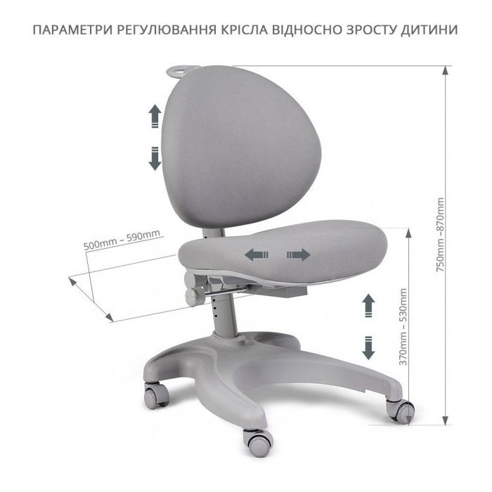 Дитяче крісло FunDesk Cielo Grey (6975788080299) зображення 10