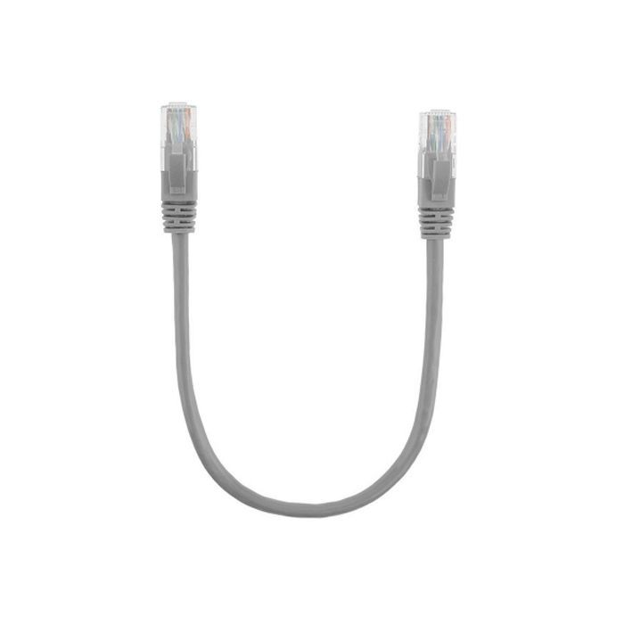 Патч-корд 0.25м, RJ-45, Cat.5e, CU, медь, серый Ritar (PCR-CU/0.25G / 00219)