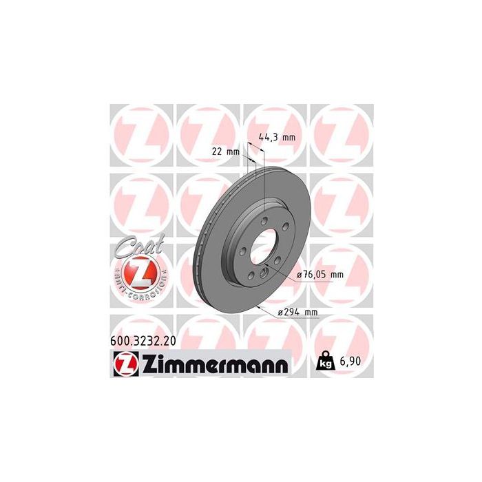 Тормозной диск ZIMMERMANN 600.3232.20