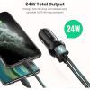Зарядное устройство Ugreen ED018 24W 2xUSB Car Charger (Black) (50875) изображение 2