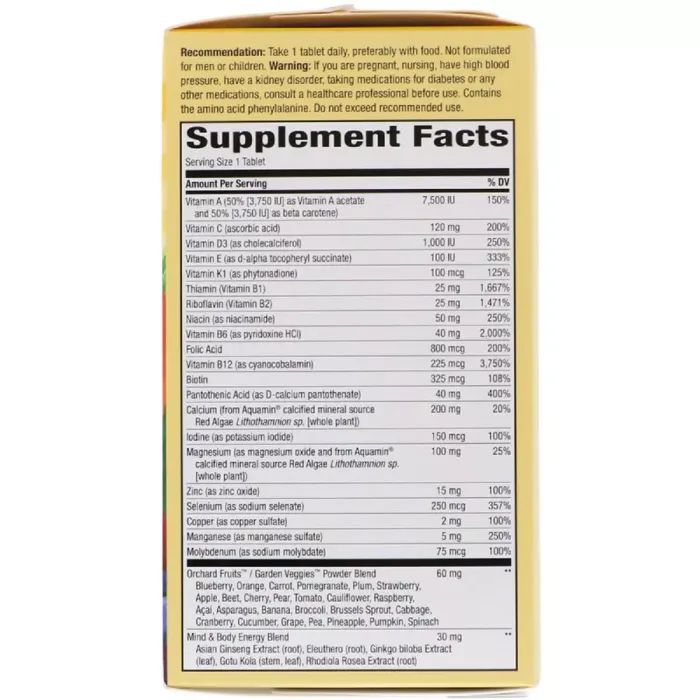 Мультивітамін Nature's Way Мультивітаміни Для Жінок, Alive! Once Daily, Women's 50+ Mul (NWY-15692) зображення 2