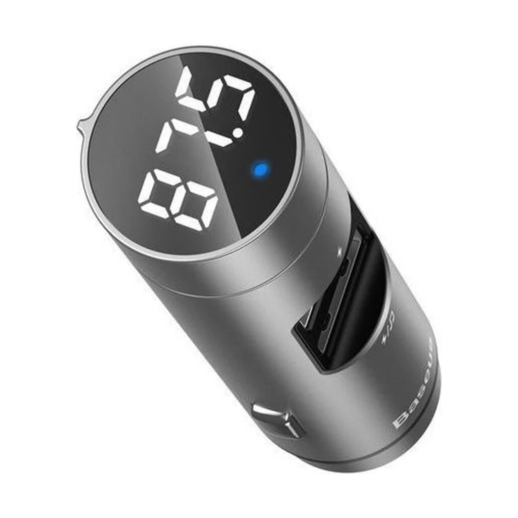 FM модулятор Baseus Energy Column Wireless MP3 Silver (CCNLZ-0S) изображение 4