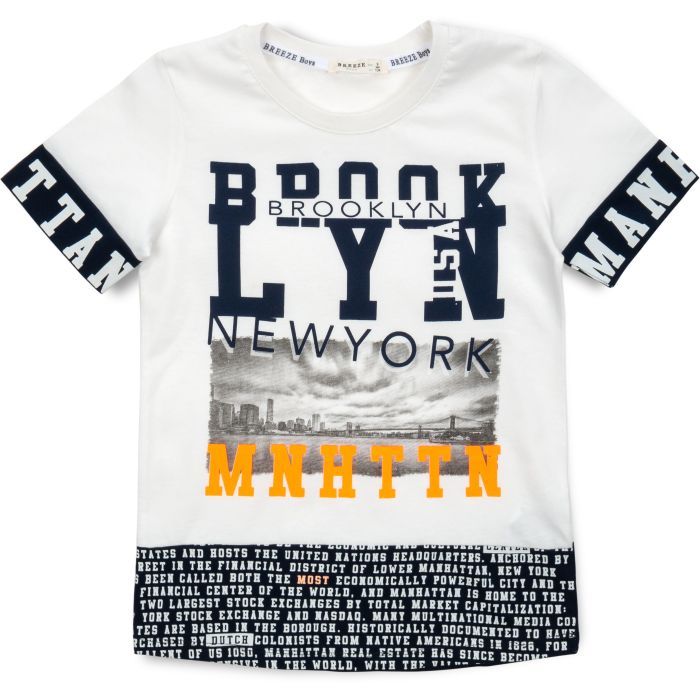 Футболка дитяча Breeze "BROOKLYN" (15647-134B-cream)