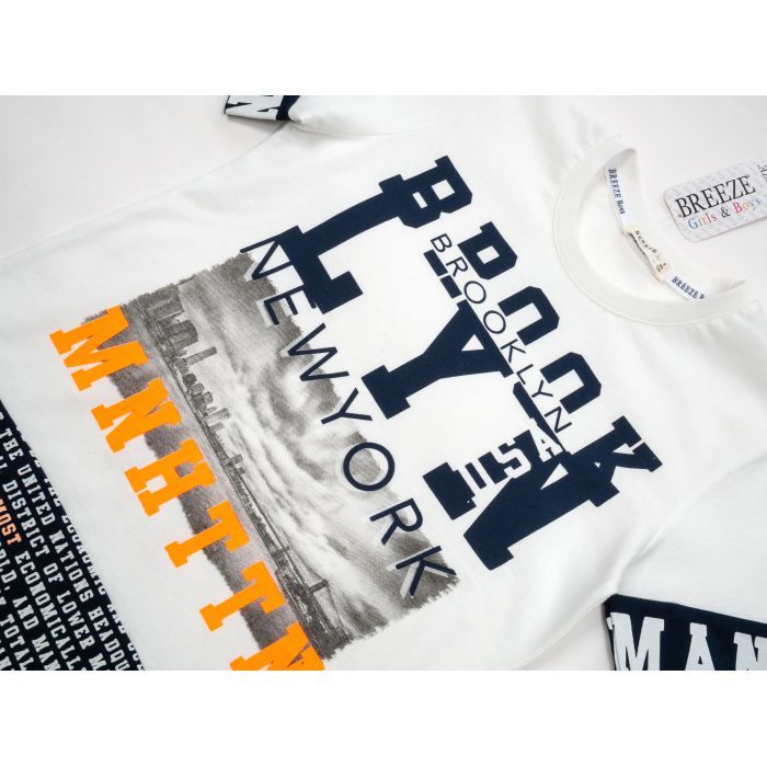 Футболка дитяча Breeze "BROOKLYN" (15647-134B-cream) зображення 3