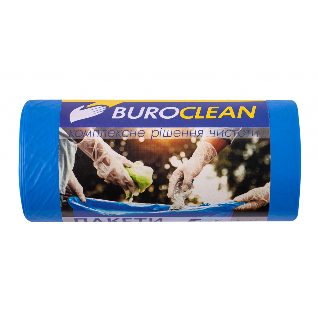 Пакеты для мусора Buroclean EuroStandart прочные синие 60 л 20 шт. (4823078977878)