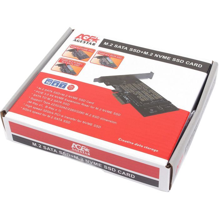 Контроллер AgeStar PCIe 3.0 X2 for SSD M.2 NVMe (AS-MC02) изображение 3