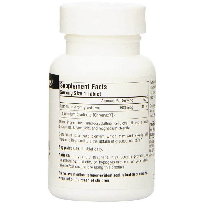 Мінерали Source Naturals Ультра Хром Пиколинат 500мкг, 120 таблеток (SN0516) зображення 2