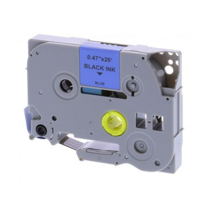 Лента для принтера этикеток UKRMARK RL-B-S-T531P-BK/BL, аналог TZES531. Сверхклейкая. 12 мм х 8 (900235)