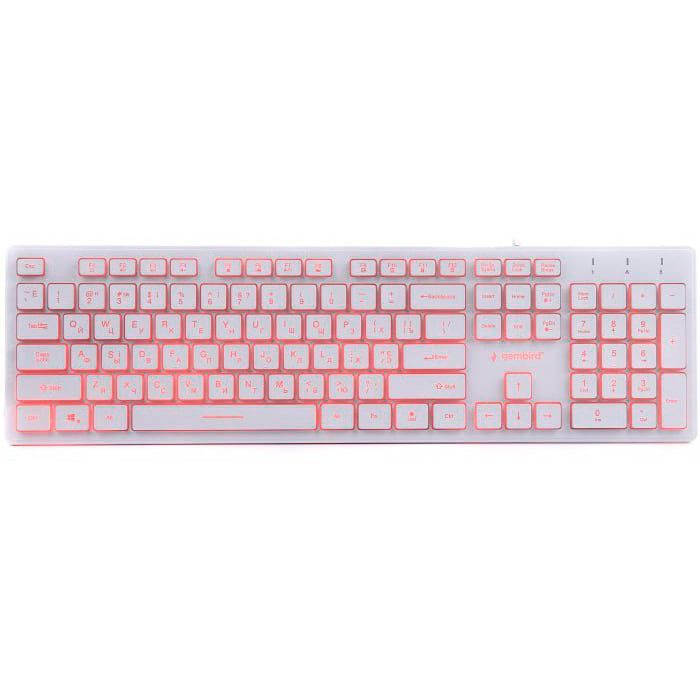 Клавиатура Gembird KB-UML3-01-W-UA USB White (KB-UML3-01-W-UA) изображение 2