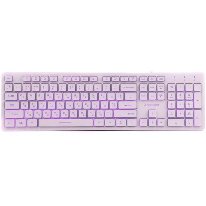 Клавиатура Gembird KB-UML3-01-W-UA USB White (KB-UML3-01-W-UA) изображение 3