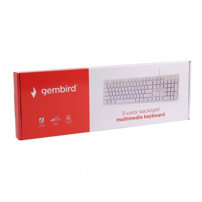 Клавиатура Gembird KB-UML3-01-W-UA USB White (KB-UML3-01-W-UA) изображение 5