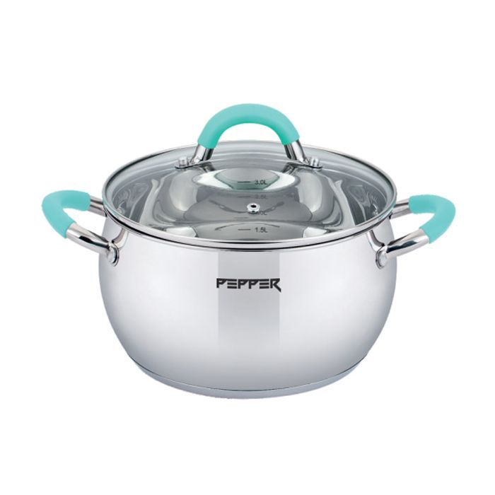 Кастрюля Pepper Apple Mint 16x9,5 см 2,2 л PR-1108-16 (107777)