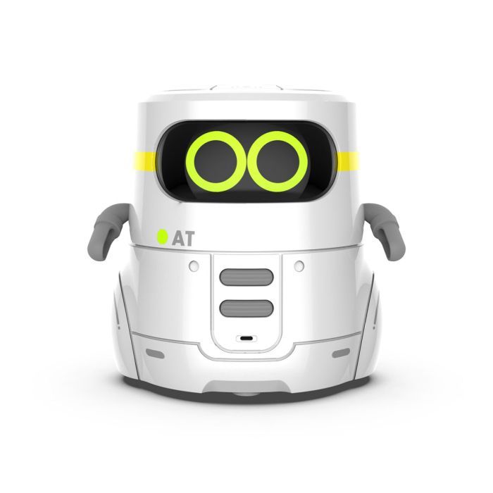 Интерактивная игрушка AT-Robot Умный робот с сенсорным управлением и обучающими карт белый (AT002-01-UKR)