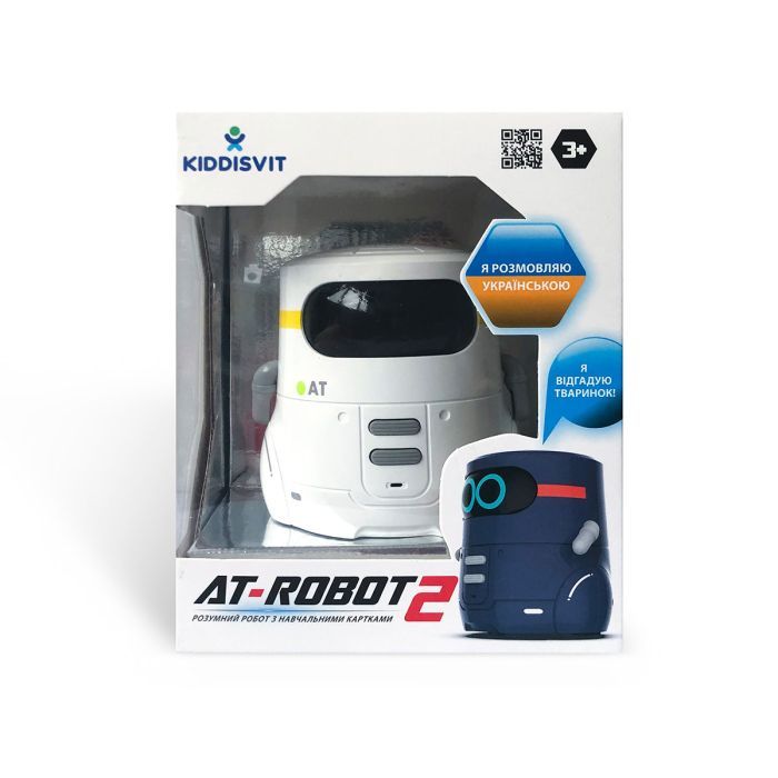 Интерактивная игрушка AT-Robot Умный робот с сенсорным управлением и обучающими карт белый (AT002-01-UKR) изображение 7