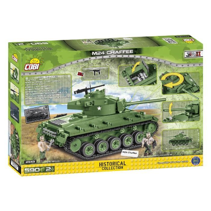 Конструктор Cobi Вторая Мировая Война Танк M24 Чаффи, 590 деталей (COBI-2543) изображение 3