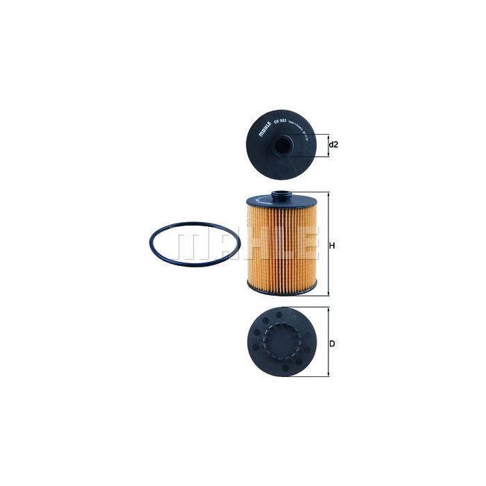 Фільтр масляний Mahle OX983DECO зображення 7