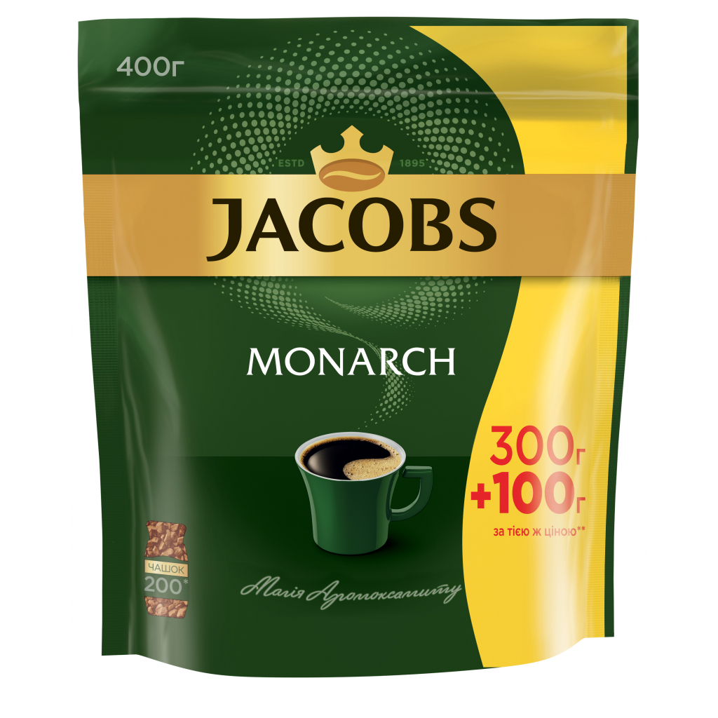 Кофе JACOBS растворимая 400г, пакет (prpj.90854)