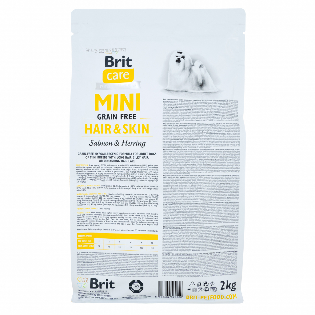 Сухой корм для собак Brit Care GF Mini Hair & Skin 7 кг (8595602520244) изображение 2