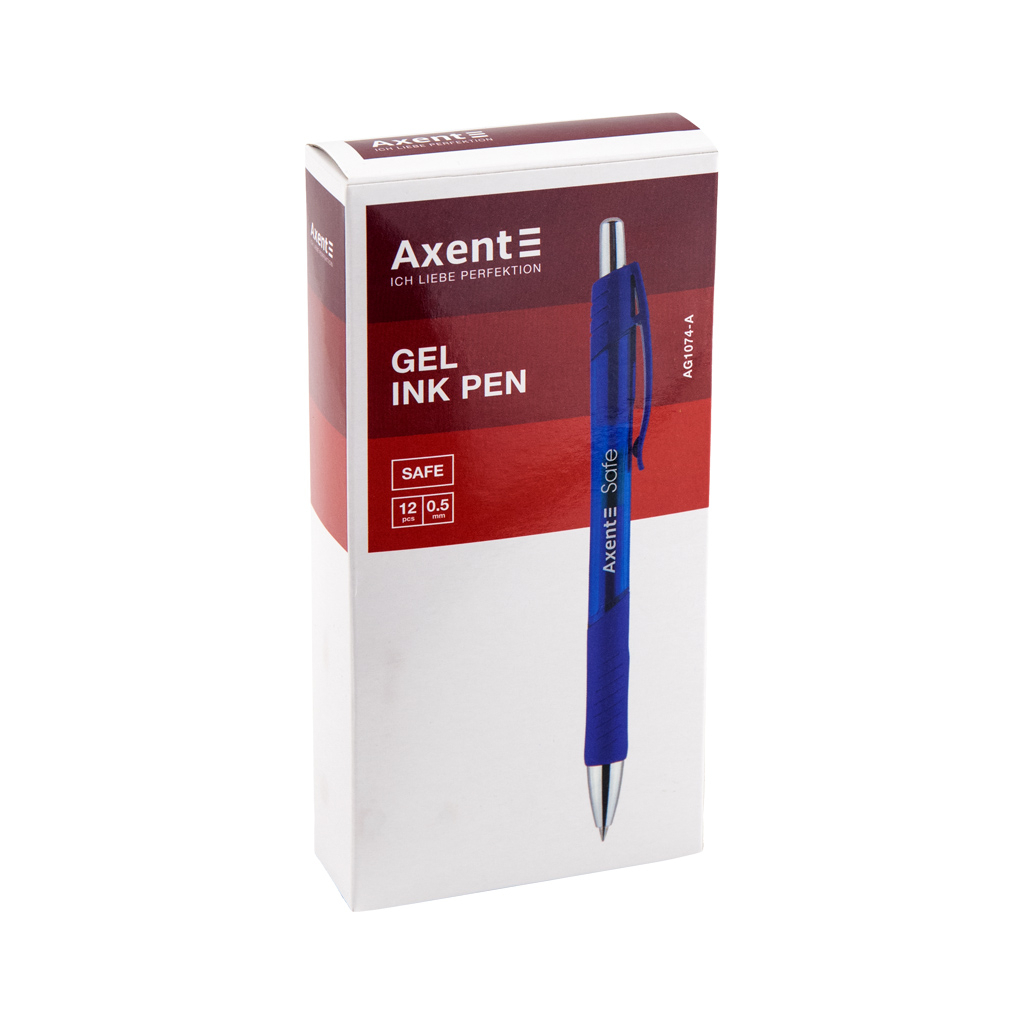 Ручка гелева Axent автоматична Safe, синя (AG1074-02-A) зображення 2