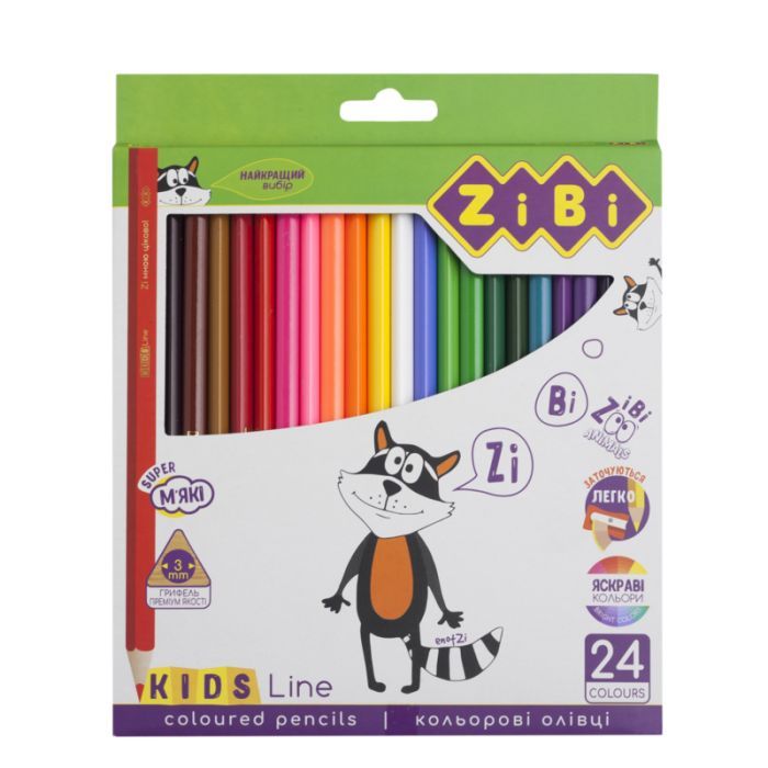 Олівці кольорові ZiBi Kids line 6 кольорів (ZB.2413)
