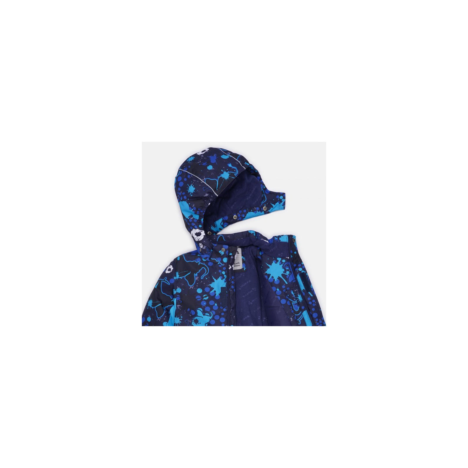 Куртка Huppa ALEX 1 17800130 темно-синій з принтом/світло-синій 158 (4741468986166) зображення 3