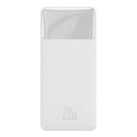 Батарея универсальная Baseus Bipow 20000mAh, PD/20W, QC3.0/USB-C, 2*USB-A/3A(max.), white (PPDML-M02) изображение 2