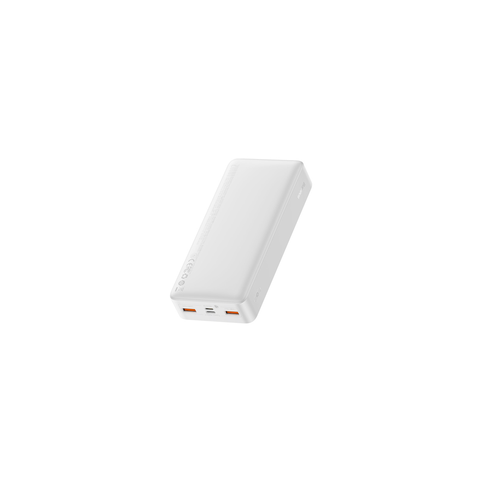 Батарея універсальна Baseus Bipow 20000mAh, PD/20W, QC3.0/USB-C, 2*USB-A/3A(max.), white (PPDML-M02) зображення 3