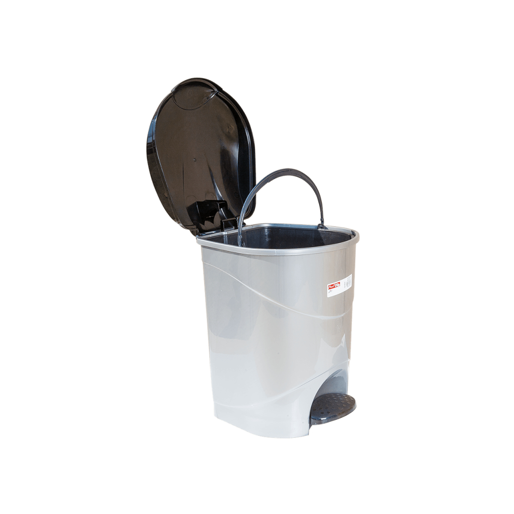 Контейнер для мусора Irak Plastik Bella №2 с педалью серый металлик 19 л (4563) изображение 2