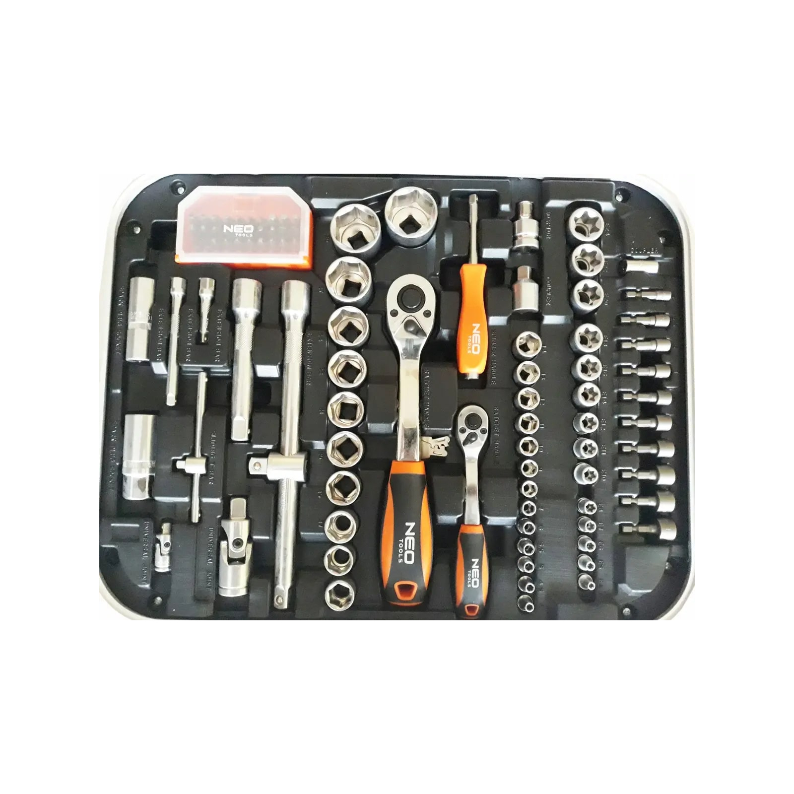 Набор инструментов Neo Tools для електрика, 1000 В, 1/2", 1/4", CrV, 108 шт. (01-310) изображение 3