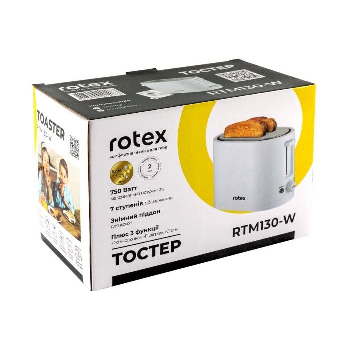 Тостер Rotex RTM130-W зображення 4