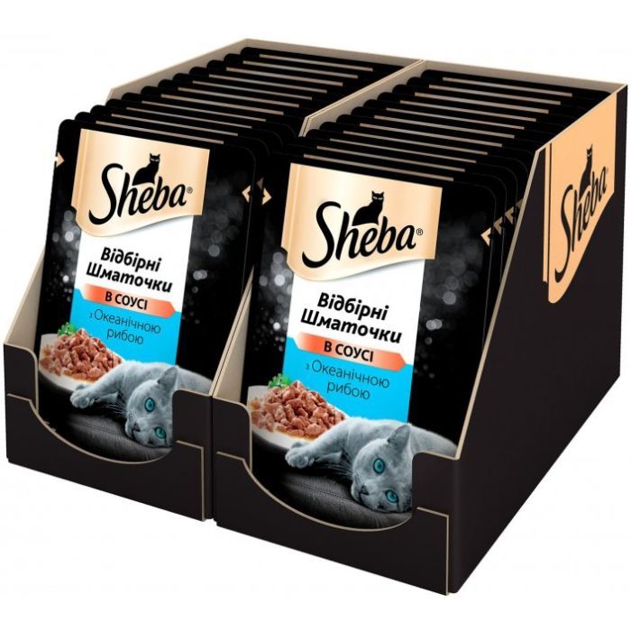 Вологий корм для кішок Sheba cig POU з океанічною рибою в соусі 85 г (4770608257187) зображення 3