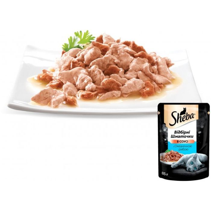 Вологий корм для кішок Sheba cig POU з океанічною рибою в соусі 85 г (4770608257187) зображення 5