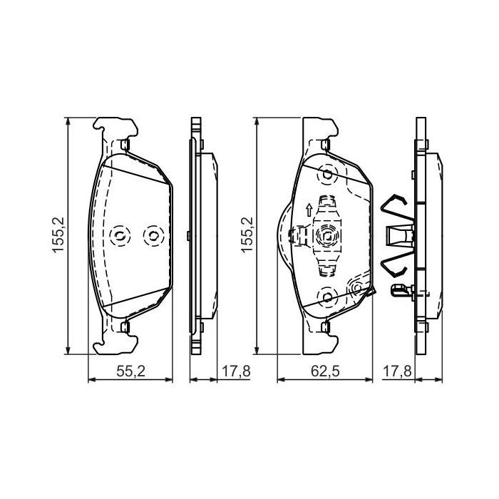Гальмівні колодки Bosch 0 986 494 383 зображення 4