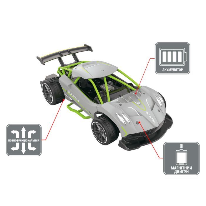 Радиоуправляемая игрушка Sulong Toys Speed racing drift – Aeolus (серый, 1:16) (SL-284RHG) изображение 3