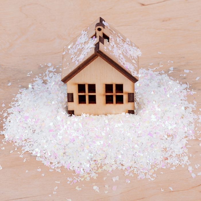 Украшение декоративное Novogod`ko сніг штучний, білий, перламутровий, дрібний, 80 г (974176)